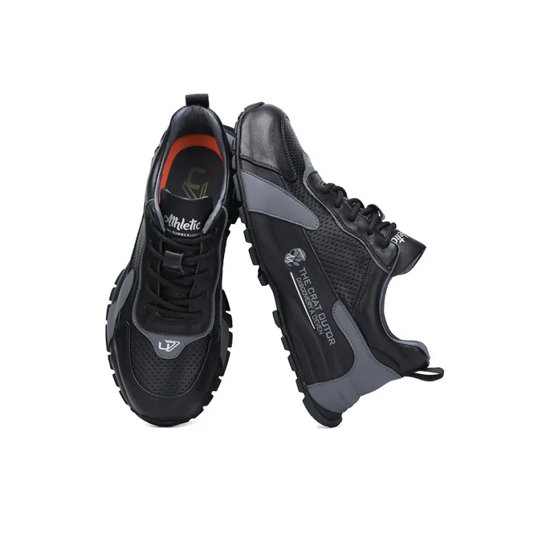 U7 Cushioning Anti Slip Wear Resistant Breathable Moisture Wicking Low Top Casual Shoes Men's Black-2