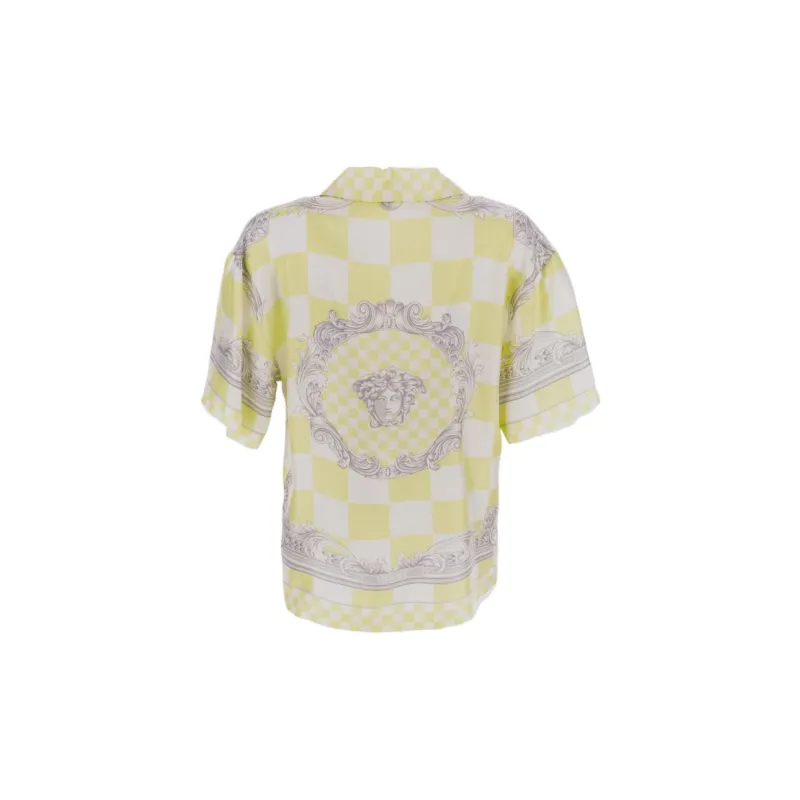 VERSACE Informal Shirt 'Pale Yellow/White/Silver'-1
