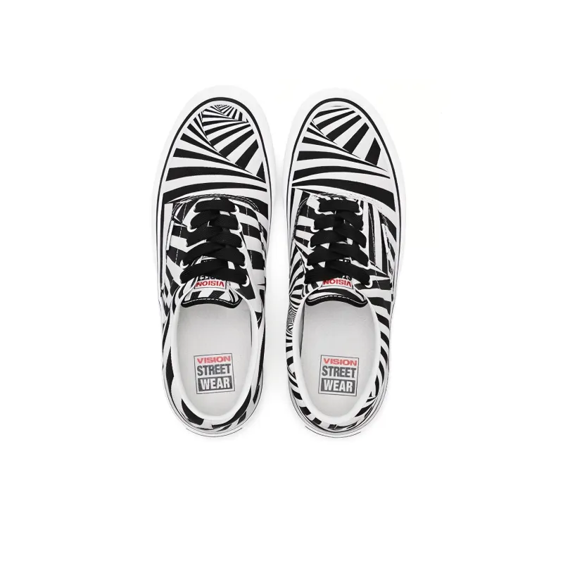 Vision Street Wear Wear Trainers Plus Collection Slip Resistant Cushioning Low Top Skateboard Shoes Unisex White Black-3