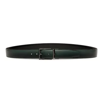 BALLY Solid Color Design Pin Buckle Leather Belts Men's Green