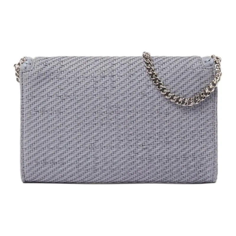 Stella McCartney Leather Crossbody Bag Shoulder Bag Women's Blue Gray-2