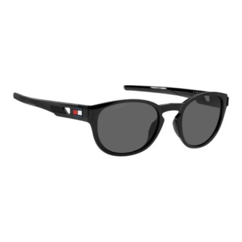 Tommy Hilfiger Irregular Shape Sunglasses Men's Black-2