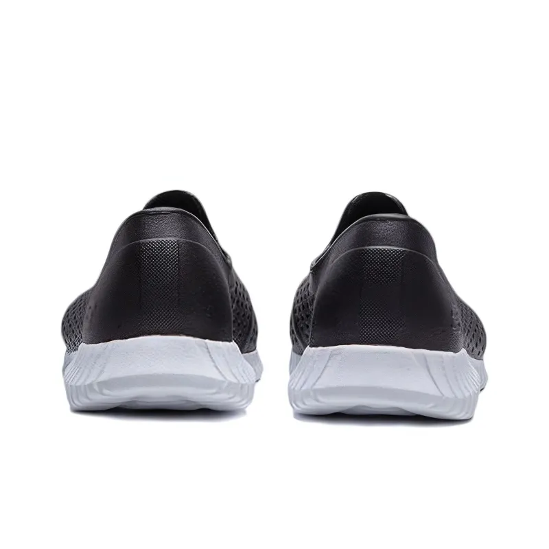 Skechers Elite Fle Abrasion Resistant Low Top Casual Shoes Men's Black-4