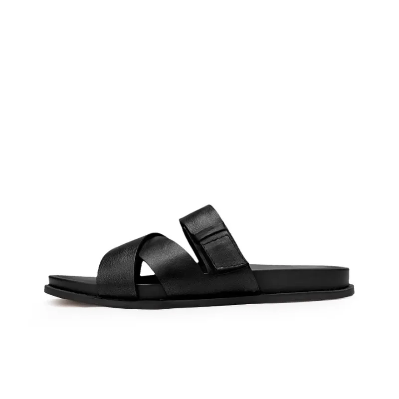 Voguhomme Slide Slippers Men Black-0