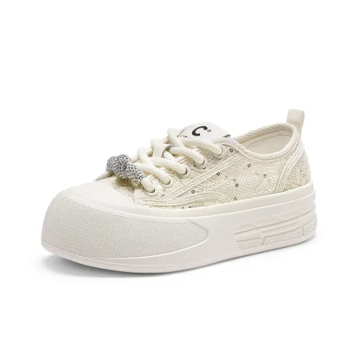 C°BANNER Skateboard shoes Bold Women's Low Top Beige