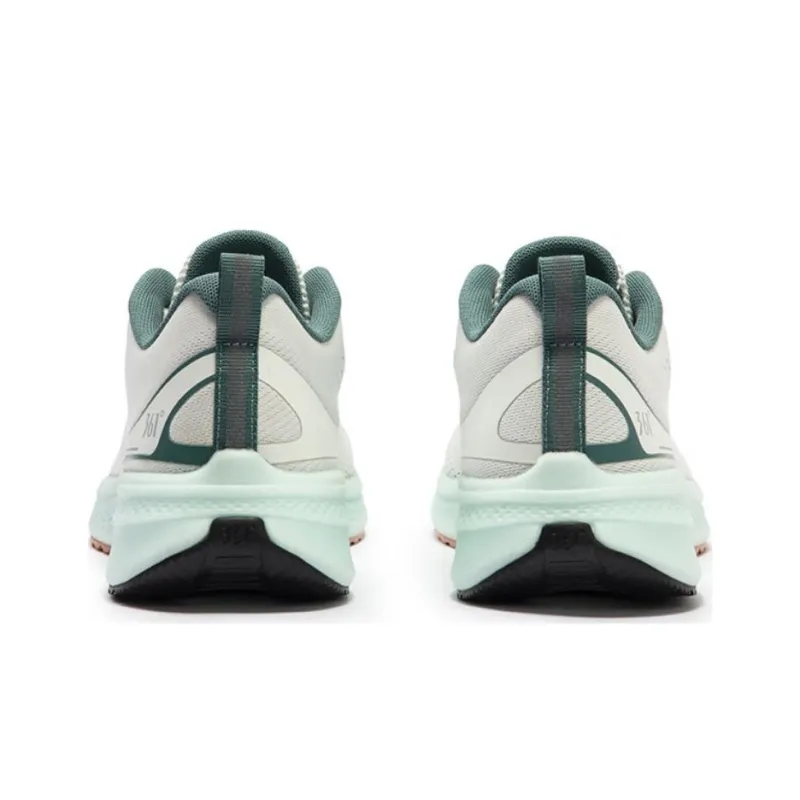 361° Cushioning Wear Resistant Low Top Running Shoes Men's White Green-3