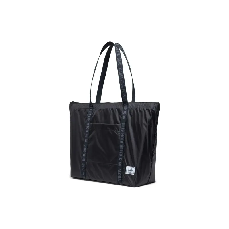 Herschel EcoSystem™ Recycled Tear-Resistant Fabric Tote Bag Shopping Bag Shoulder Bag Handbag Unisex Black-1