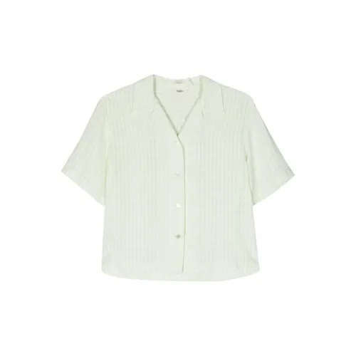 BARENA Notched-collar Seersucker Shirt