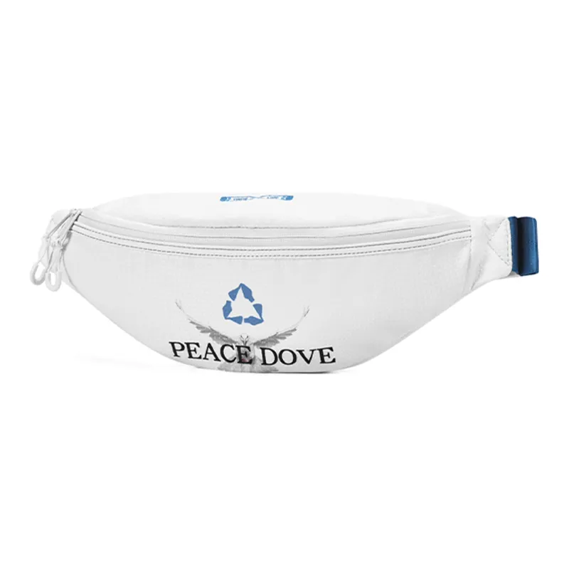 FINITE LOOP Recycled Material Shoulder Bag, Fanny Pack, Sling Bag, Crossbody Bag Regular Unisex White-1