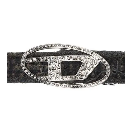 DIESEL B-1DR Embellished Denim Belt-2