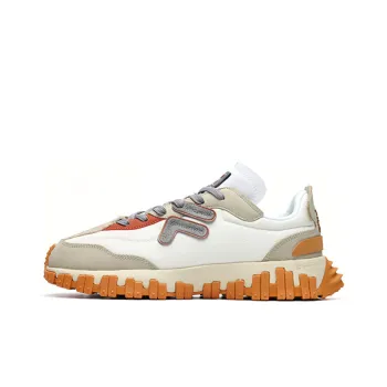 FILA FUSION UNIQUE RT70 Cushioned Slip Resistant Abrasion Resistant Low Top Chunky Sneakers Men's White Yellow