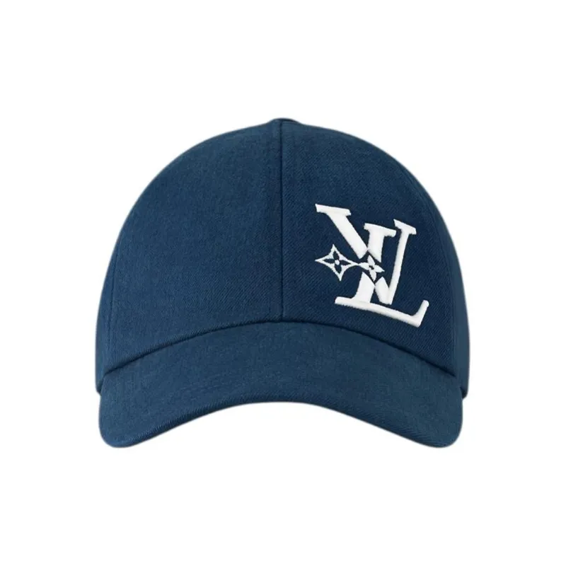 LOUIS VUITTON Cotton Baseball Caps Men's Marine Blue-1