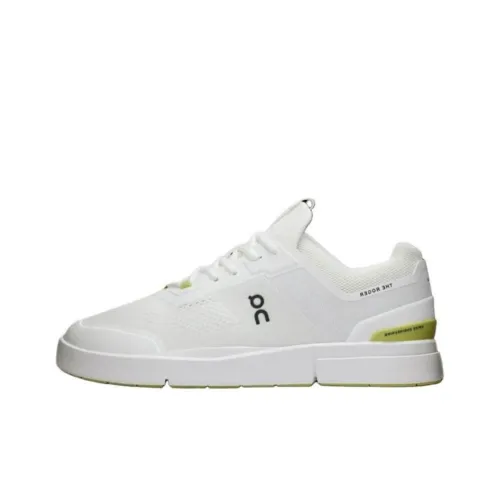 On THE ROGER Tennis Shoes Men Low-Top White/Yellow