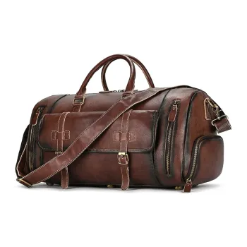 DOSRFINI Crazy Horse Leather Genuine Leather Cow Leather Handbag Crossbody Bag Travel Bag Men's