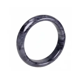 Lingxiang Yurun Bangles Black Jade Unisex