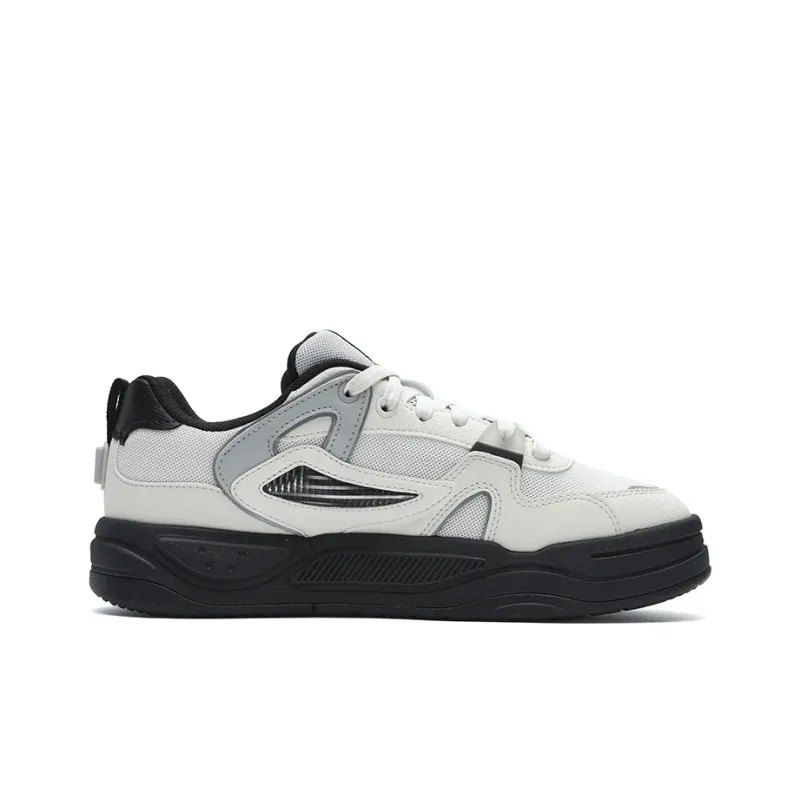FILA FUSION BANK II Wear Resistant Low Top Skateboard Shoes Women's Black White-1