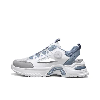 WARRIOR Chunky Sneakers Men Low Top White Light Blue Gray/White Dark Blue Gray/Beige Black Green Gray
