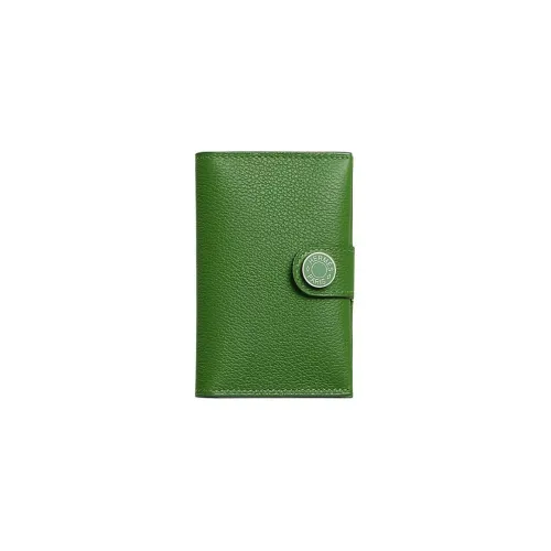 HERMES Card Holders Orchid Green With Elm Accents