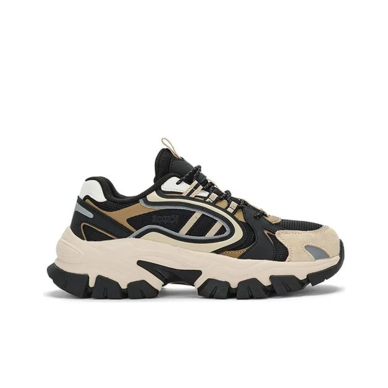 Kappa Low Top Chunky Sneakers Unisex Black Beige-1