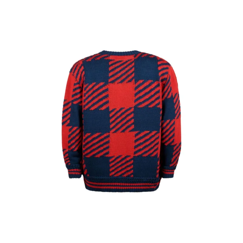 BALLY Checked V neck Cotton Jumper-1