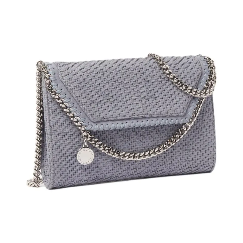Stella McCartney Leather Crossbody Bag Shoulder Bag Women's Blue Gray-1