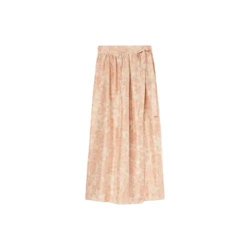 Loro Piana Casual Long Skirts Women's Coral Pink