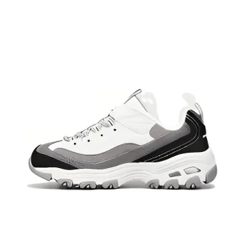 Skechers DLITES Cushioning Anti Slip And Wear Resistant Low Top Kids Lifestyle Shoes Black White Teenagers