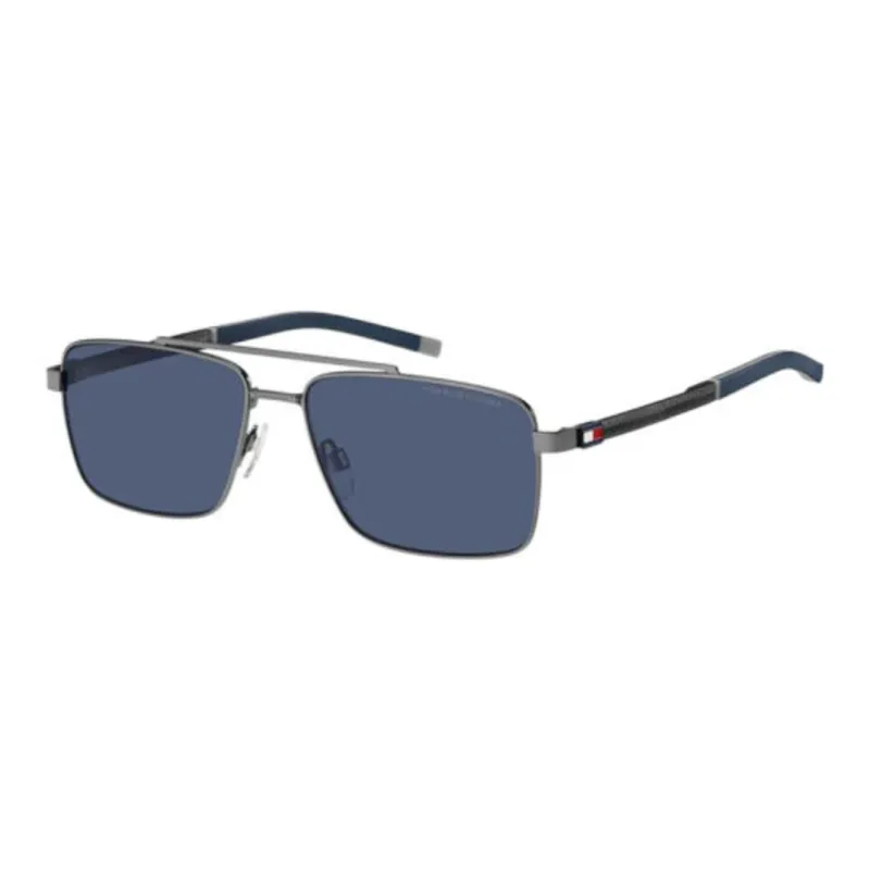 Tommy Hilfiger Stainless Steel Aviator Sunglasses Men's Gray-0
