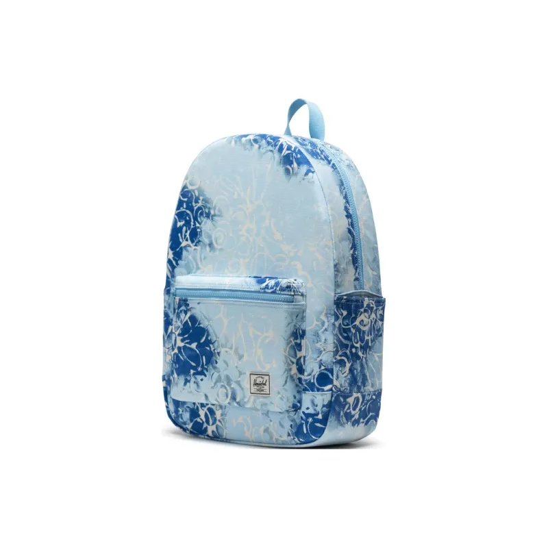Herschel 100% Cotton Backpack Unisex Blue Bell Denim Floral Pattern-2