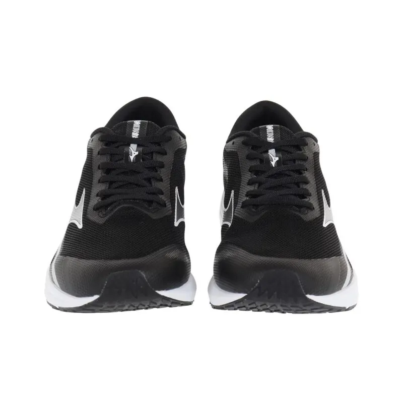 Mizuno Cushioning, Wear Resistant Low Top Running Shoes Unisex Black Gray White-3