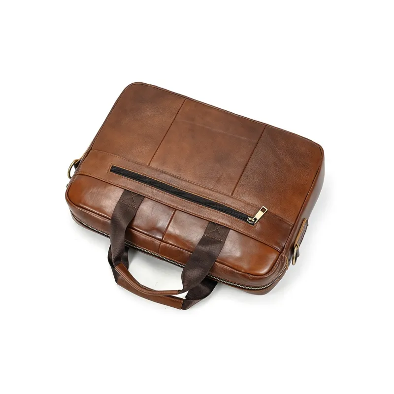 DOSRFINI Genuine Leather Cow Leather Briefcases Men's-14