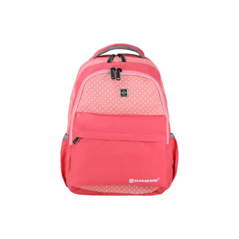 SUISSEWIN Fabric Backpack Regular Unisex Blue/Pink-5