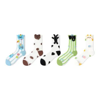 Primeet Mid Calf Socks Women's 5 Pack