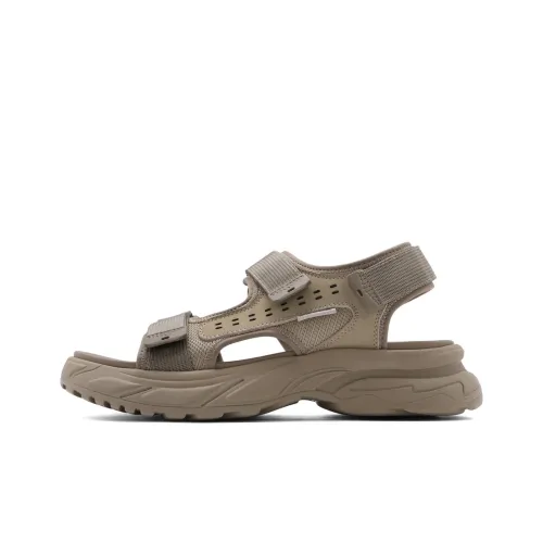 BELLE Carefree Cool Collection Beach Sandals Men's Black Apricot