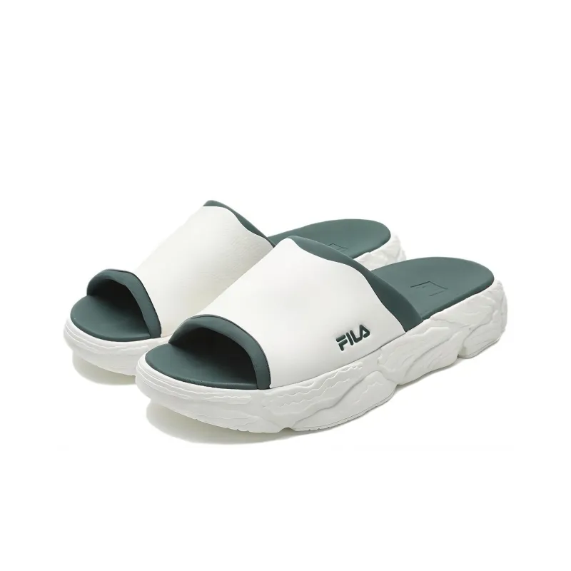 FILA Fern Collection Antibacterial Slide Slippers Men's White-1