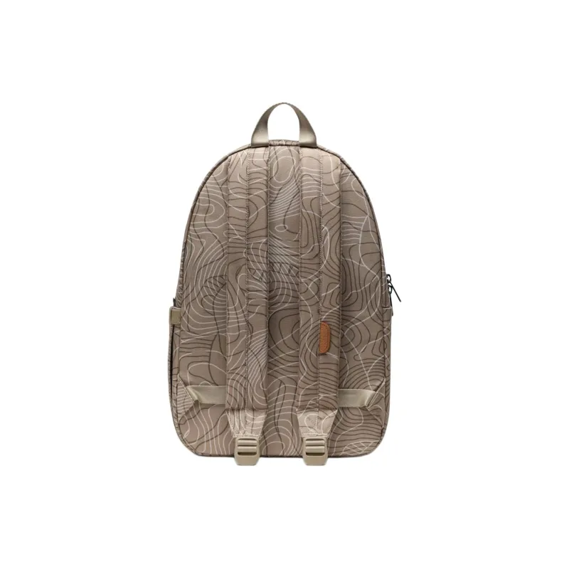 Herschel Recycled Fabric Backpack Unisex Plaid Brown-2