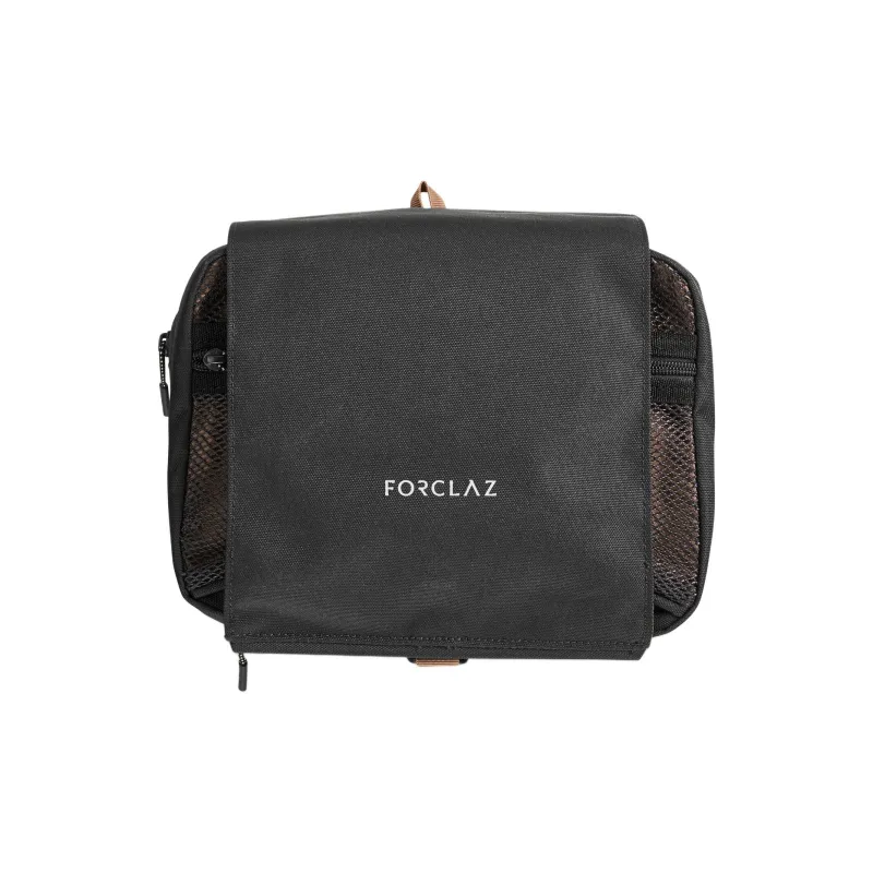 DECATHLON Polyurethane Storage Bag, Toiletry Bag Regular Unisex Carbon Gray & Brown-0