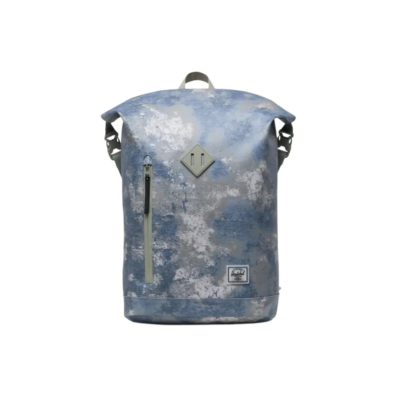 Herschel Recycled Fabric Backpack Unisex Blue With Light Green Accents-0