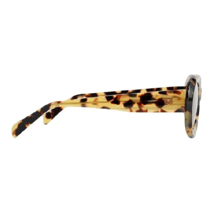 TOTEME Acetate Irregular Shape Sunglasses Women's Tortoiseshell-3