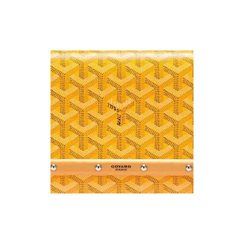 GOYARD MONTE-CARLO Canvas With Calfskin One Shoulder Crossbody Clutches Small Size Unisex Yellow-5