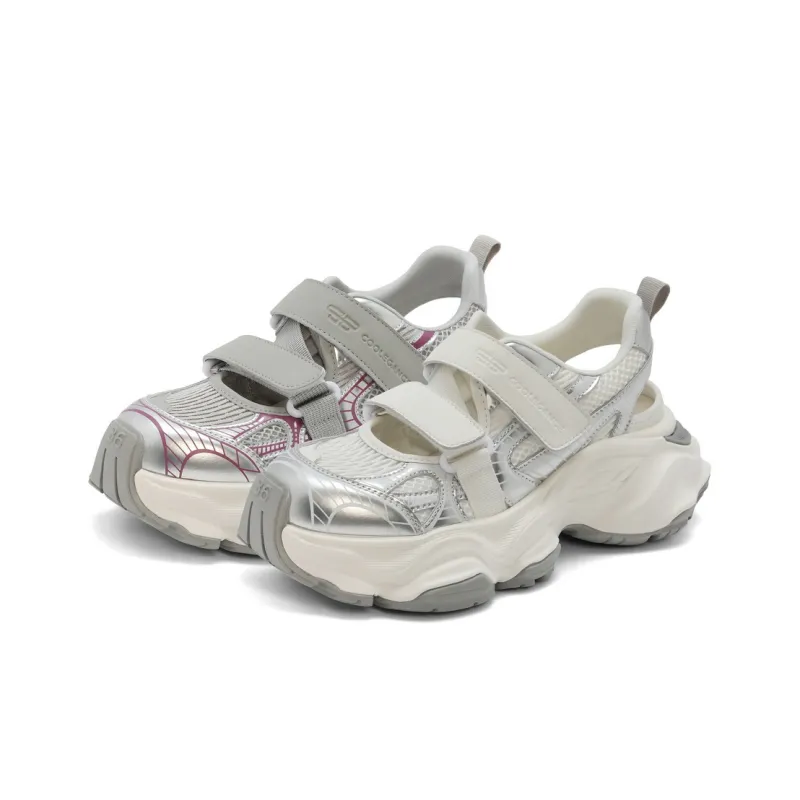 BELLE Low-Top Chunky Sneakers Women's 1Silver Gray-7