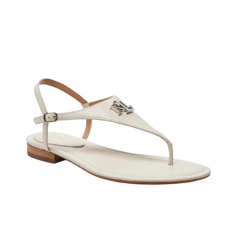 LAUREN RALPH LAUREN Ellington Lizard-embossed Leather Sandals Women's-2