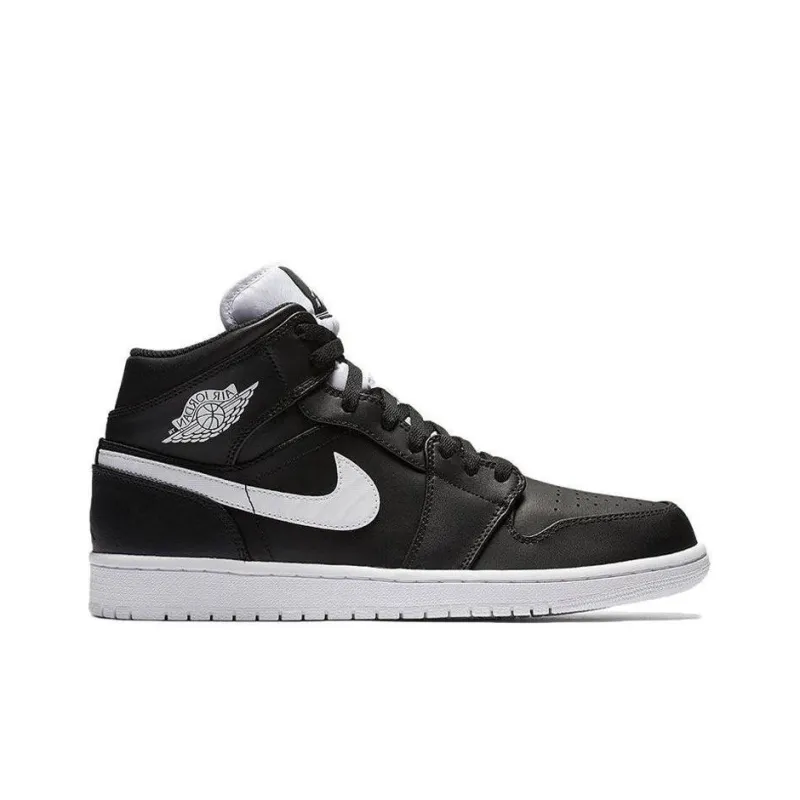 Jordan 1 Retro Mid Black White-1