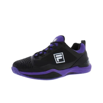 FILA Speedserve Energized Cushioning Low-Top Running Shoes Men's Black Purple