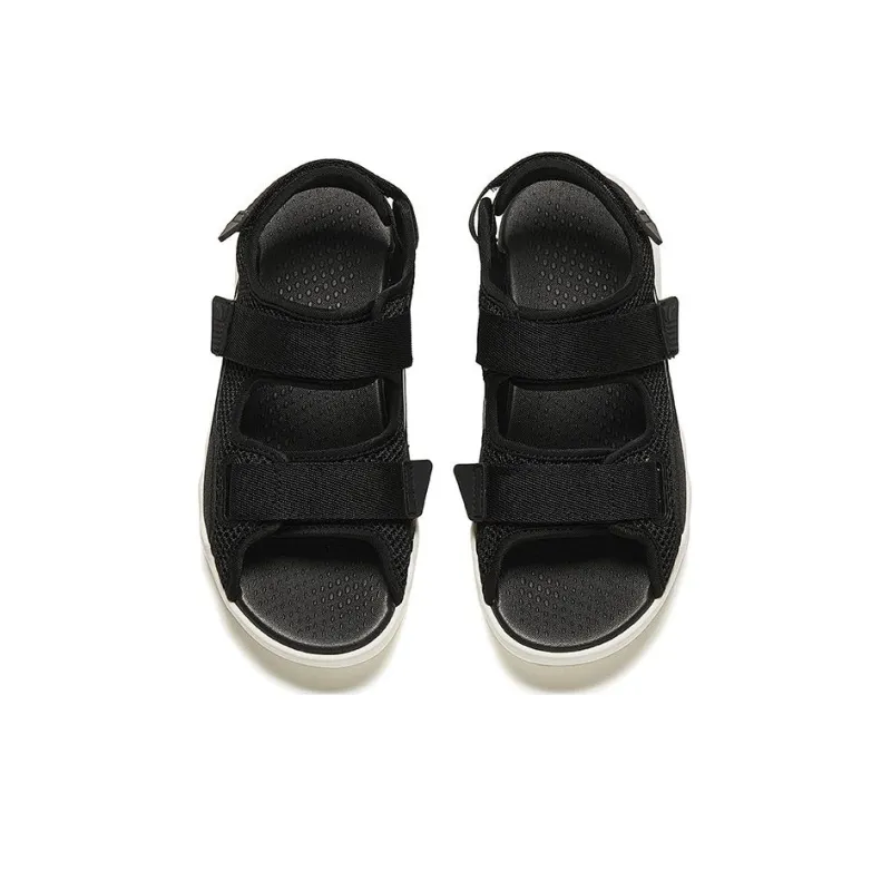 Anta Beach Sandals Women's Black White-2