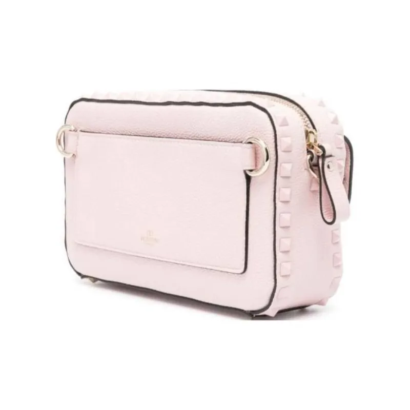 Valentino Leather Crossbody Bag Shoulder Bag Women's Pink-1
