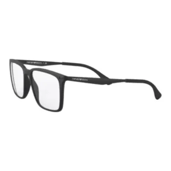 EMPORIO ARMANI - Rectangular Eyeglass Frames Men's Black