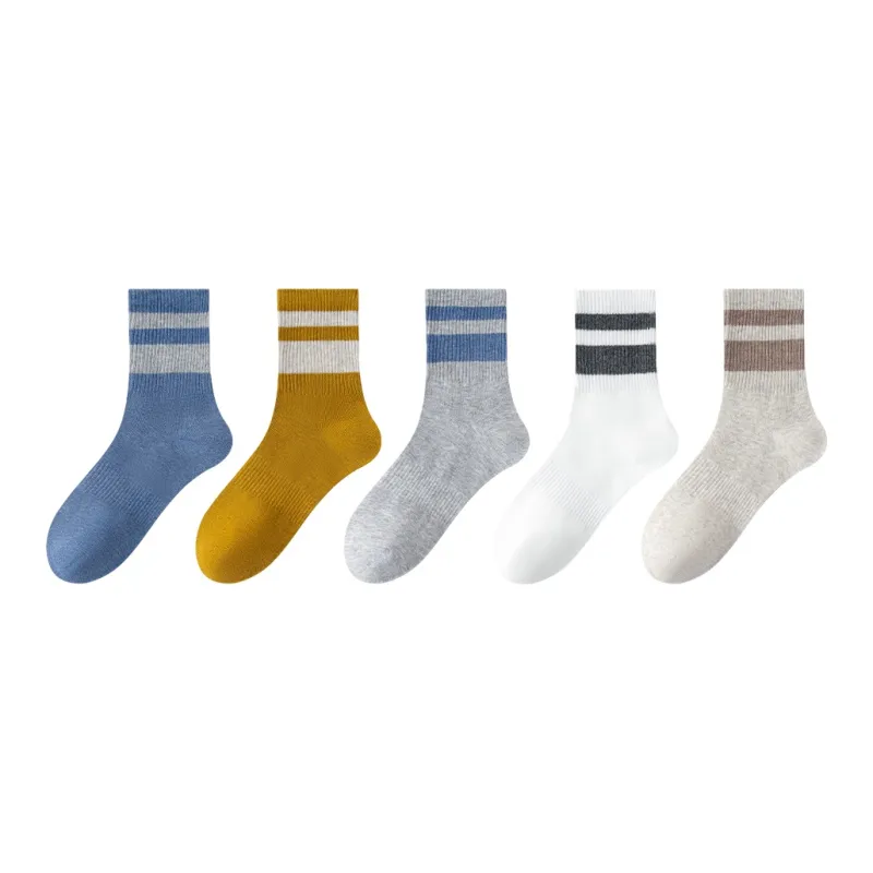 MIIOW Mid Calf Socks Men's 5 Pack-24
