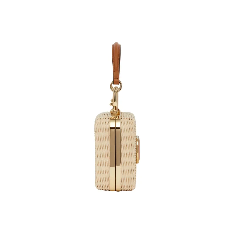 Valentino GARAVANI Straw Shoulder Bag Crossbody Bag Handbag Women's Beige-2