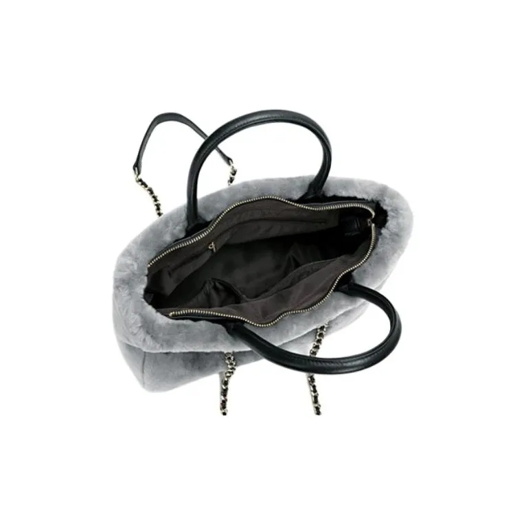 DEERE JACK Wool Shoulder Bag, Crossbody Bag, Handbag Tubas Women's Gray-6